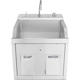 Blickman Single Station Wall Mounted Lodi Scrub Sink Knee Action Control Stainless Steel 1339881W00
