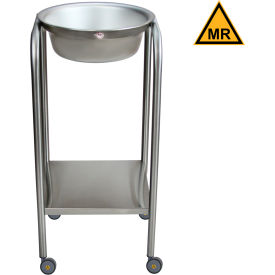 Blickman MRI Safe Single Basin Solution Stand w/ Shelf Stainless Steel 15