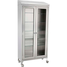 Blickman 7970SS Paul Instrument and Supply Cabinet 5 Glass Shelves 35-5/8