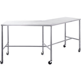 Blickman Stainless Steel Mobile Angular Instrument Table 72 x 18