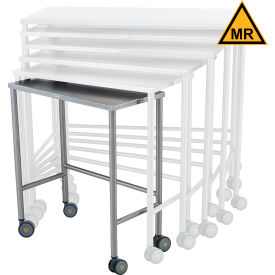 Blickman MRI Safe Stainless Steel Mobile Instrument Table 28 x 14