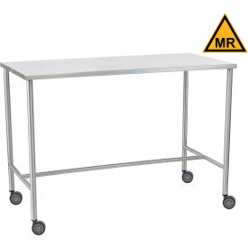 Blickman MRI Safe Stainless Steel Mobile Instrument Table 20 x 48