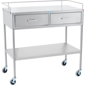Blickman Crescent Mobile Stainless Steel Table 36 x 20