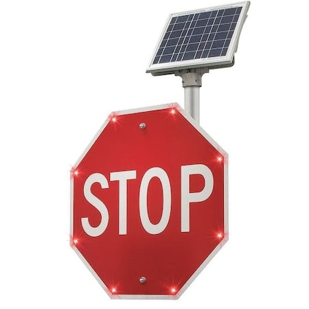 Blinkersign, R1-1, 24in, Stop, DG3, Red, Solar MPN:2180-00235