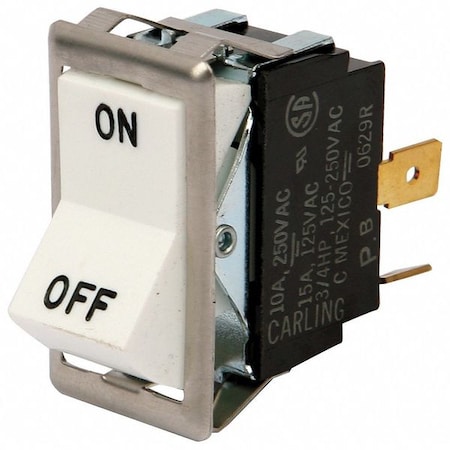 Switch, Rocker, Spst, White MPN:6497