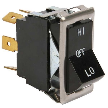 Switch, Rocker, Dpdt, Black MPN:6503
