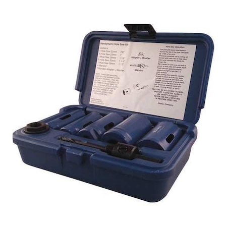 Handyman Bi-Metal Hole Saw Kit, 7 pcs. MPN:9595