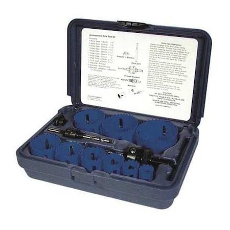 Journeyman Bi-Metal Hole Saw Kit, 13 pcs. MPN:9596