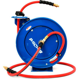Patriot Pro Heavy Duty Retractable Rubber Air Hose Reel with 3/8