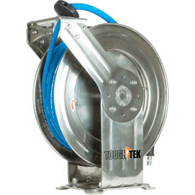 BluShield Tough Tek Rubber Pressure Washing SS Dual Arm Hose Reel 3/8