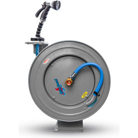 BluSeal HD Retractable Rubber Water Hose Reel 3/4
