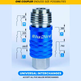 BluBird® 5-in-1 Coupler w/1/4