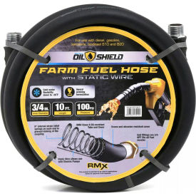 OilShield® Rubber Farm Fuel Transfer Hose with Static Wire 3/4