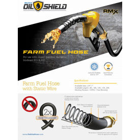 OilShield® Rubber Farm Fuel Transfer Hose with Static Wire 3/4