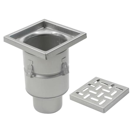 Square Floor Drain, 304 Stainless Steel, 3