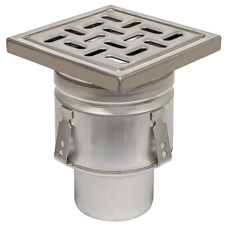 Square Floor Drain, 304 Stainless Steel, 3