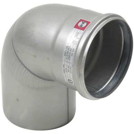 2 in x 6-15/16 in 90° Closet Bend, 316 Stainless Steel, Push-Fit, EPDM Seal MPN:B2-90-316