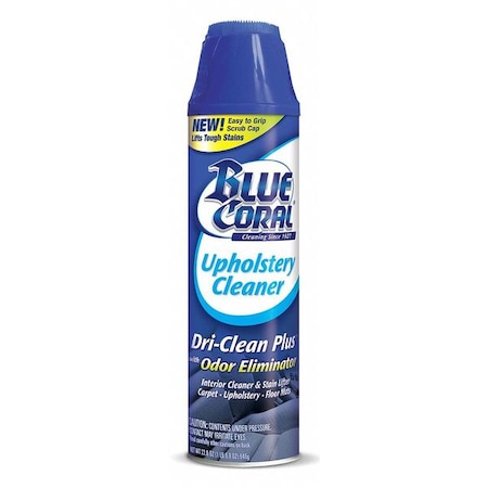 Automotive Upholstery Cleaner Dri-Clean Plus With Odor Eliminator, Aerosol Spray Can, 22.8 oz MPN:BLUEDC22