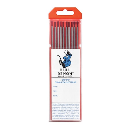 Thoriated, Tungs Electrode, 3/32x7
