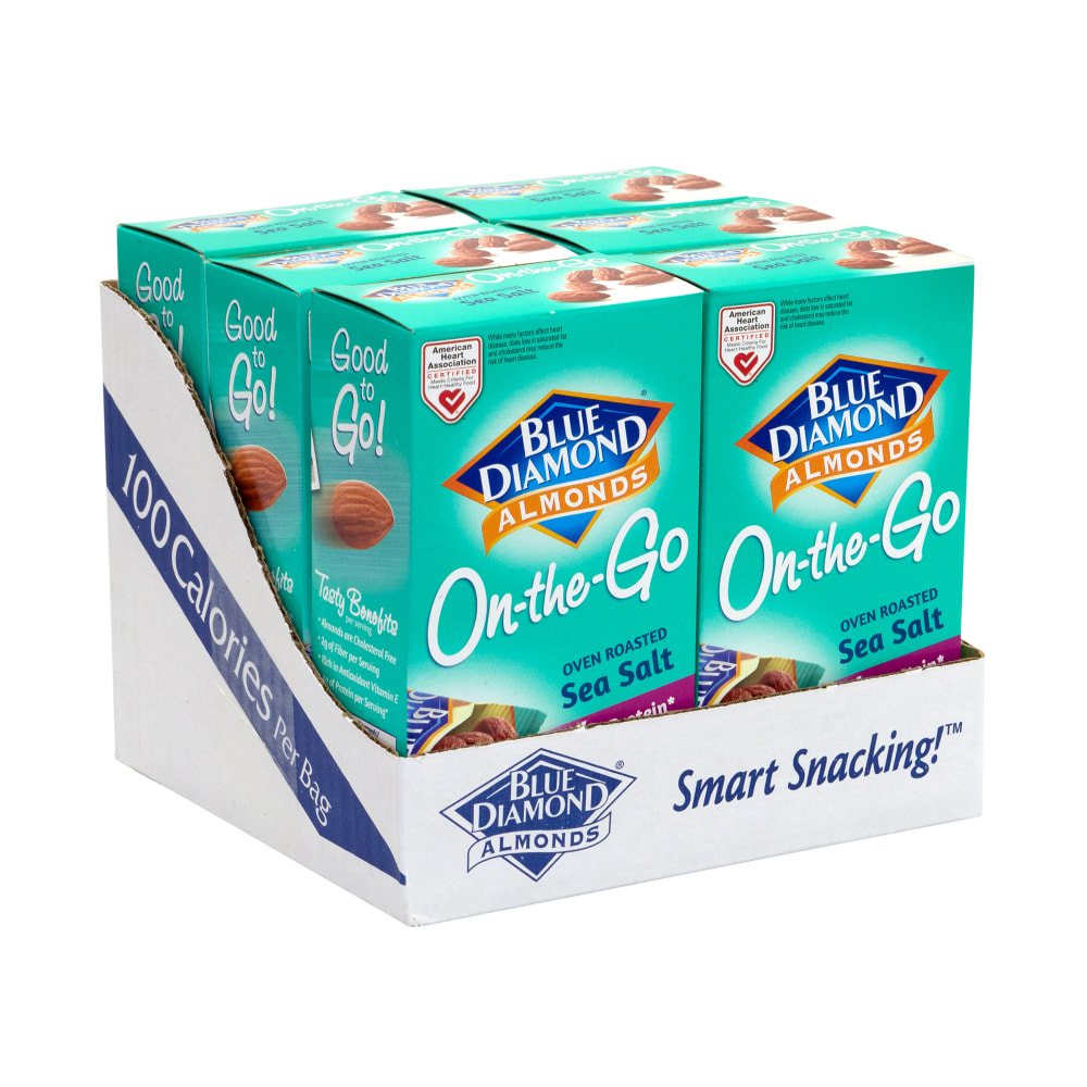 Blue Diamond Oven-Roasted Sea Salt Almonds, 0.63 Oz, Pack Of 42 On-The-Go Pouches MPN:05468