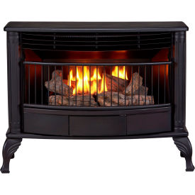 Duluth Forge Vent Free Indoor Stove Propane Gas 25000 BTU Thermostat Control Black QSL250T