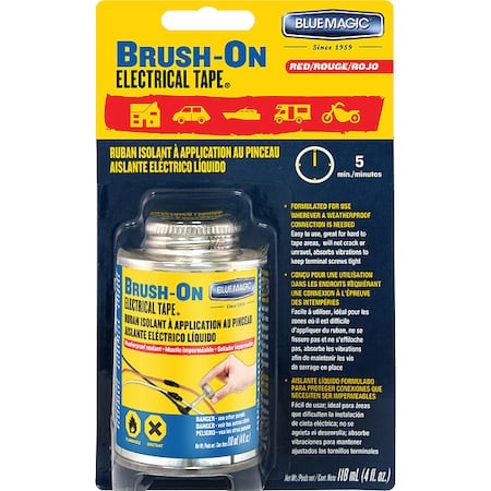 Brush-On Electrical Tape, Red, 4 oz MPN:BOT58TRI