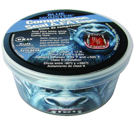 Repair Tape, Silicone, Blue, 4 yd L, 1 in W MPN:76085
