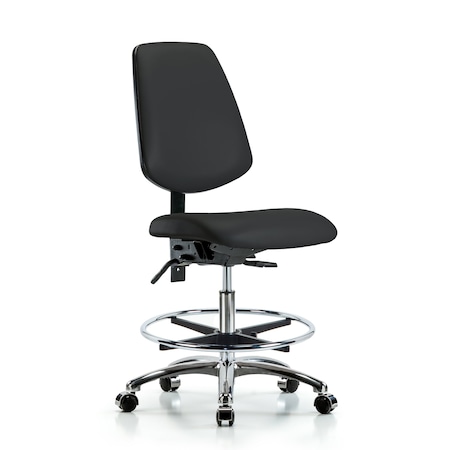 Vin Med Ben Chair w/ Med Bk CF Cast BLK MPN:BR-VMBCH-MB-CR-T0-A0-CF-CC-8540
