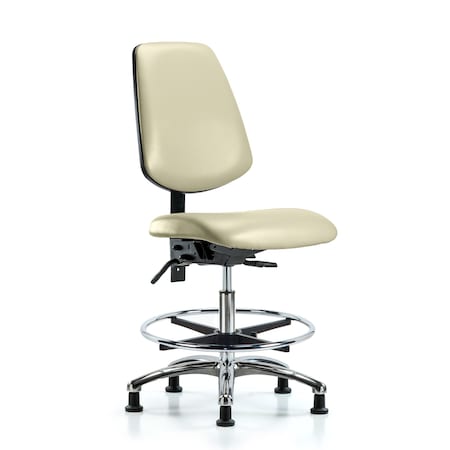 Vin Med Ben Chair w/ Med Bk CF Gld Wht MPN:BR-VMBCH-MB-CR-T0-A0-CF-RG-8501