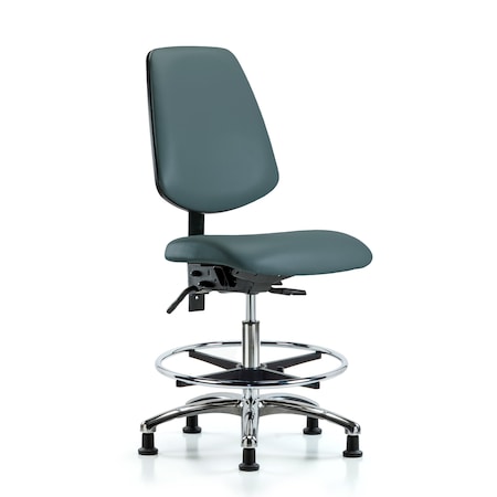 Vin Med Ben Chair w/ Med Bk CF Gld Blu MPN:BR-VMBCH-MB-CR-T0-A0-CF-RG-8546
