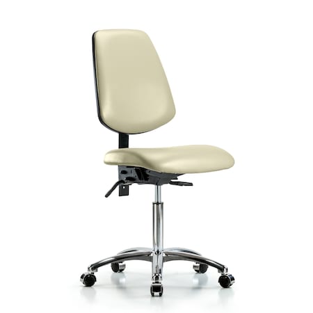 Vin Med Ben Chair w/ Med Bk Chr Cast Wht MPN:BR-VMBCH-MB-CR-T0-A0-NF-CC-8501
