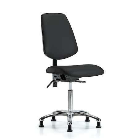 Vin Med Ben Chair w/ Med Bk Chr Gld BLK MPN:BR-VMBCH-MB-CR-T0-A0-NF-RG-8540