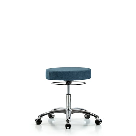 Desk Stool, Chrome, Fabric, Casters, Blu MPN:BR-FDHSO-CR-CC-F43