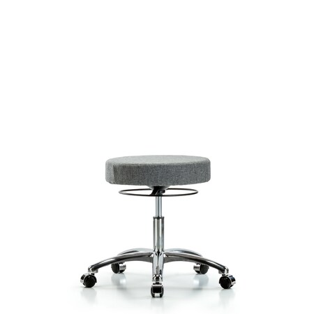 Desk Stool, Chrome, Fabric, Casters, Gry MPN:BR-FDHSO-CR-CC-F44