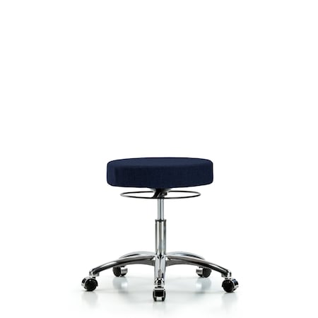Desk Stool, Chrome, Fabric, Casters, Nav MPN:BR-FDHSO-CR-CC-F45