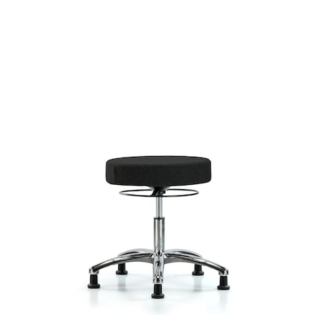 Desk Stool, Chrome, Fabric, Glides, Blk MPN:BR-FDHSO-CR-RG-F42