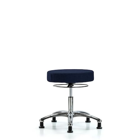 Desk Stool, Chrome, Fabric, Glides, Nav MPN:BR-FDHSO-CR-RG-F45
