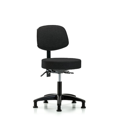 Desk Stool, Fabric, Bk, Glides, Blk MPN:BR-FDHST-RG-T0-RG-F42
