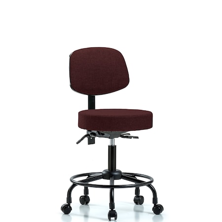 Desk Stool, Fabric, Bk, RT, Casters, Bur MPN:BR-FDHST-RT-T0-RC-F41