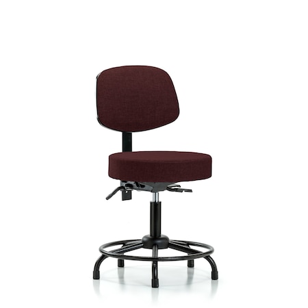 Desk Stool, Fabric, Bk, RT, Glides, Bur MPN:BR-FDHST-RT-T0-RG-F41