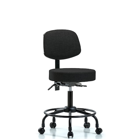 Desk Stool, Fab, Bk, RT, Tilt, Casters, Blk MPN:BR-FDHST-RT-T1-RC-F42