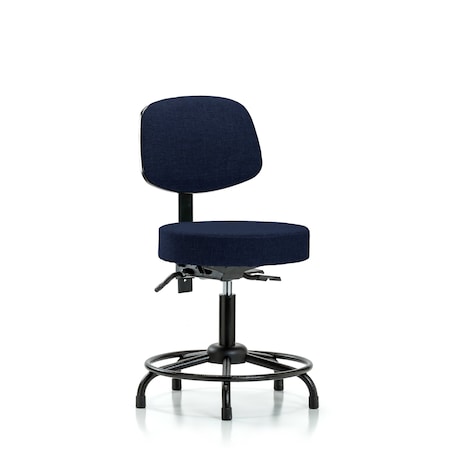 Desk Stool, Fab, Bk, RT, Tilt, Glides, Nav MPN:BR-FDHST-RT-T1-RG-F45