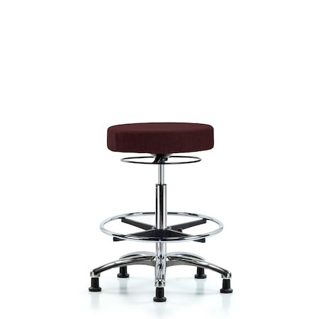 Bench Stool, Hi, Fabric, Chrom, CF, Glids, Bur MPN:BR-FHBSO-CR-CF-RG-F41