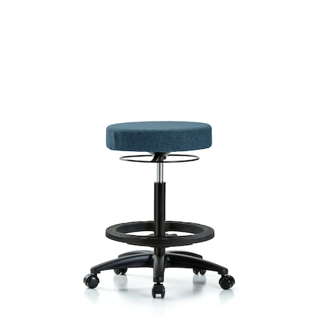 Bench Stool, Hi, Fabric, BF, Casters, Blu MPN:BR-FHBSO-RG-BF-RC-F43
