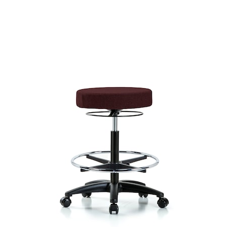 Bench Stool, Hi, Fabric, CF, Casters, Bur MPN:BR-FHBSO-RG-CF-RC-F41