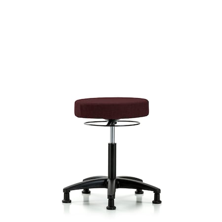 Rutledge Fabric Stool without Back - Medium Bench Height with Stationary Glides in Burgundy Fabric MPN:BR-FMBSO-RG-NF-RG-F41