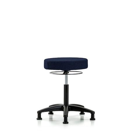 Rutledge Fabric Stool without Back - Medium Bench Height with Stationary Glides in Navy Fabric MPN:BR-FMBSO-RG-NF-RG-F45