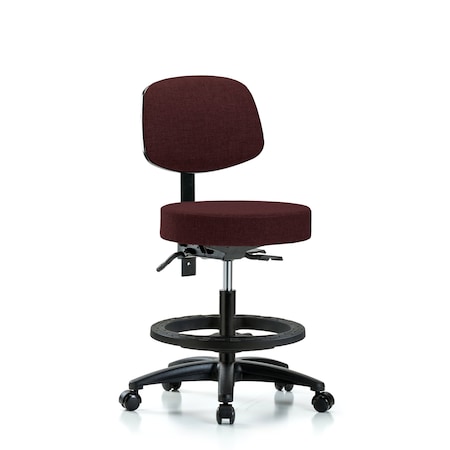 Bech Stool, Med, Fab, Bk, Tilt, BF, Cast, Bur MPN:BR-FMBST-RG-T1-BF-RC-F41