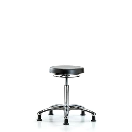 Polyurethane Stool Chrome - Medium Bench Height with Stationary Glides MPN:BR-PMBSO-CR-NF-RG