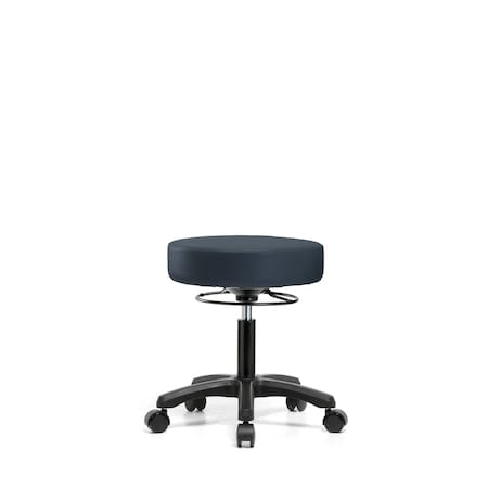 Desk Mini-Stools, Vinyl, Casters, Navy MPN:BR-VDHMS-RG-RC-8582